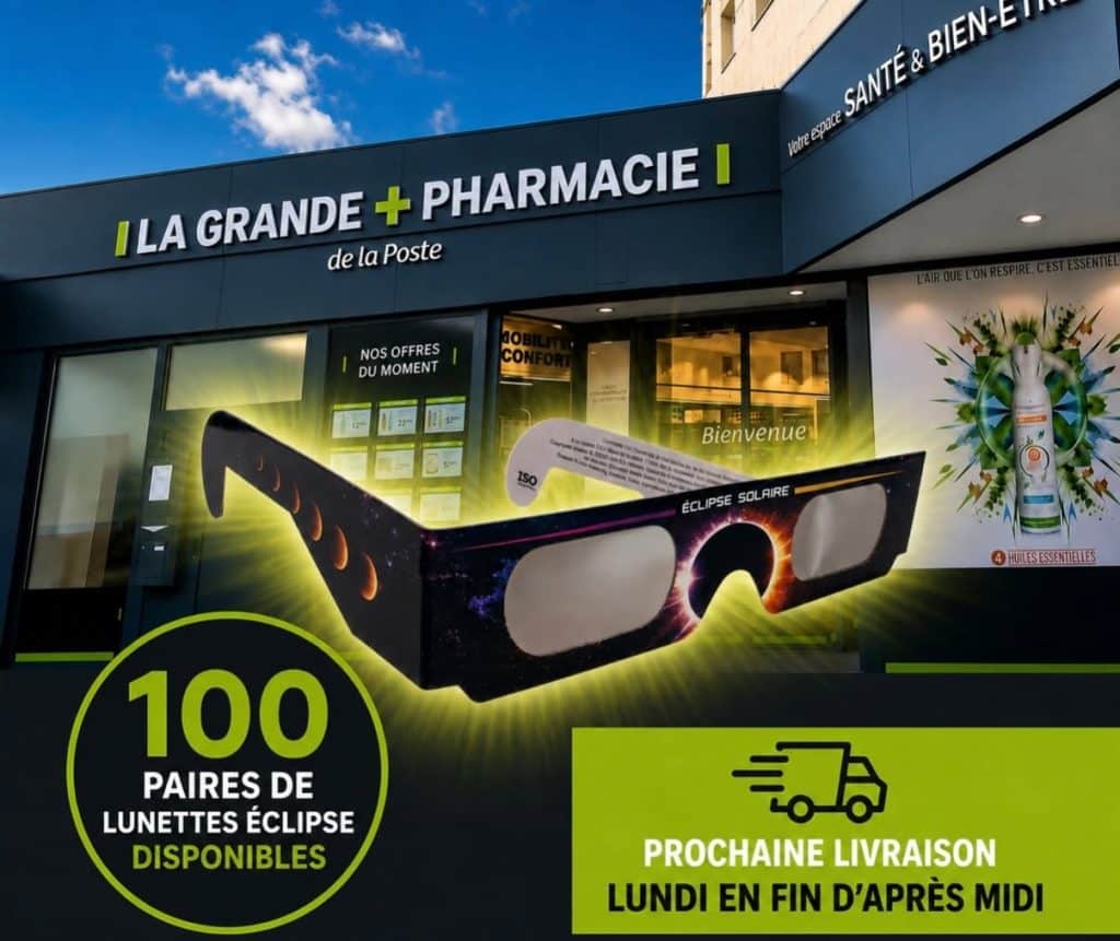 La Grande Pharmacie de la Poste 25 Lunettes éclipse dans votre pharmacie à Sarrebourg