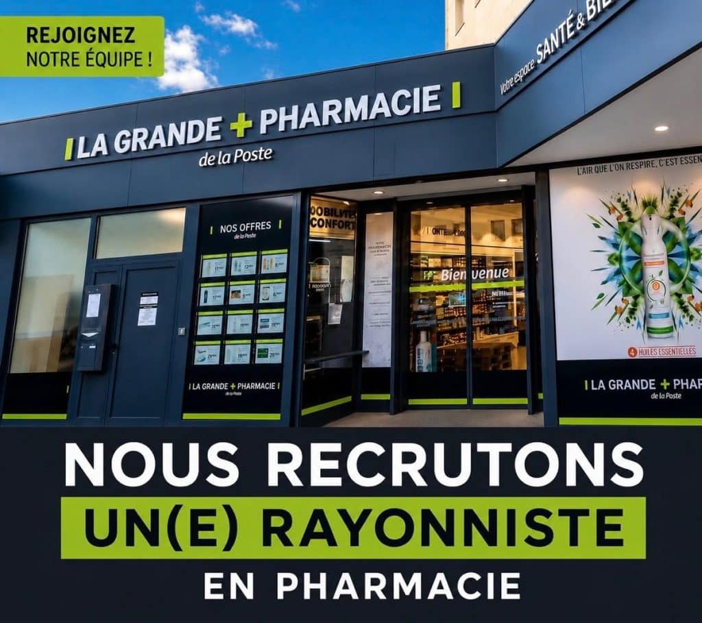Recrutement à Sarrebourg : Rayonniste à La Grande Pharmacie de la Poste